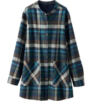 BELLUNA（ベルーナ）の「裏フリース素材バンドカラーチュニック（チュニック）」｜詳細画像