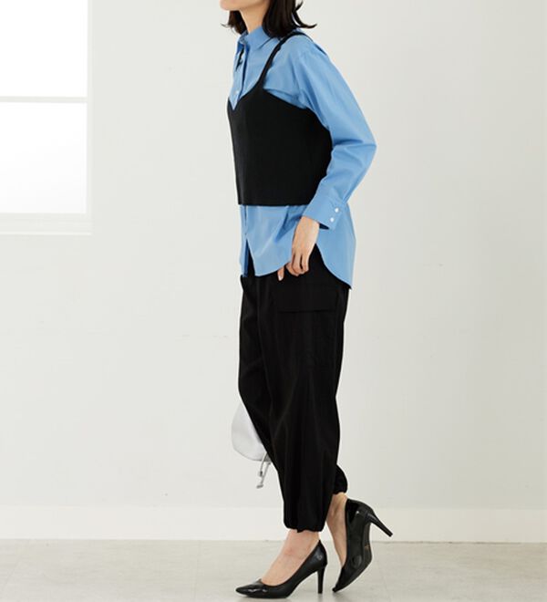 BELLUNA（ベルーナ）の「ニットビスチェ&times;シャツアンサンブル（アンサンブル）」｜詳細画像