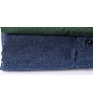 「綿１００％上質トップ杢ドレスシャツ（メンズシャツ）」｜ネイビー