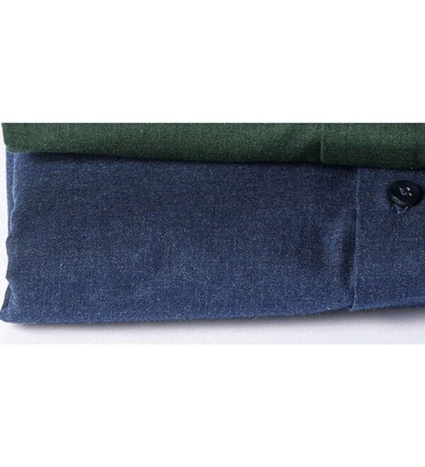 「綿１００％上質トップ杢ドレスシャツ（メンズシャツ）」｜ネイビー