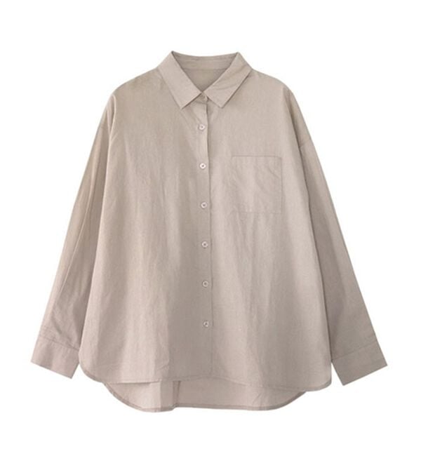 Pierrot（ピエロ）の「綿１００％オーバーサイズシャツ（シャツ）」｜詳細画像