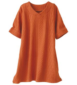 BELLUNA（ベルーナ）の「綿１００％ジャカード素材デザインチュニック（チュニック）」｜詳細画像