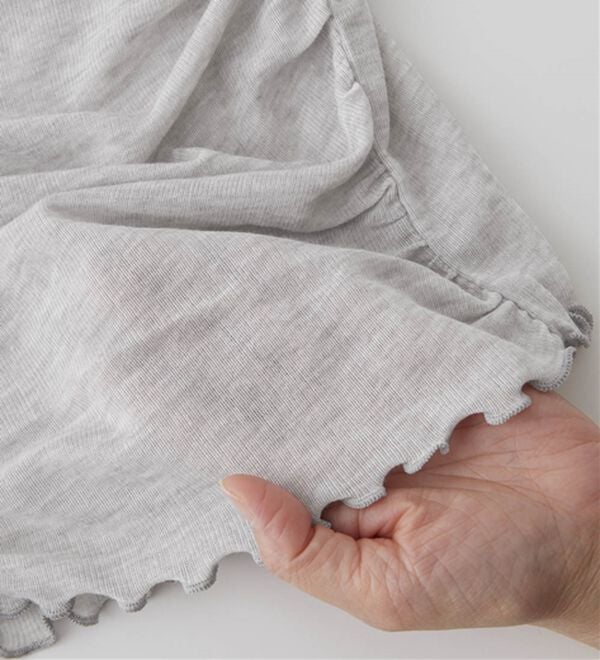 RANAN（ラナン）の「ギャザーデザインシアーTシャツ（Tシャツ）」｜詳細画像