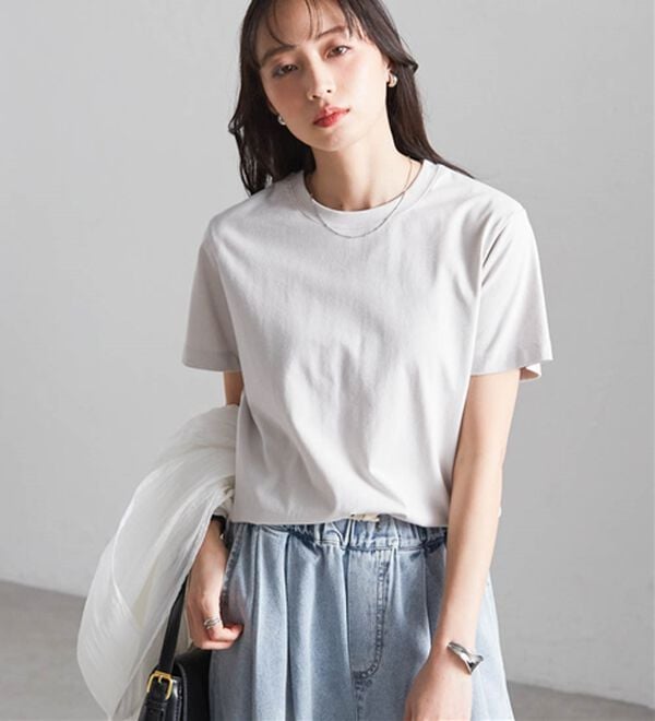 RANAN（ラナン）の「【5つの機能付】ひんやり着回し抜群ベーシックＴシャツ＜選べる着丈＞（Tシャツ）」｜詳細画像