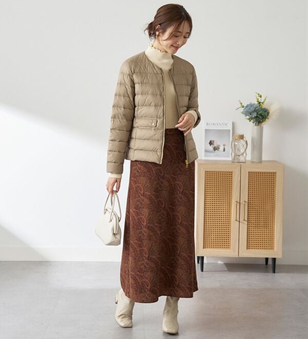 BELLUNA（ベルーナ）の「【ＦｕｗａｉｒＬｉｇｈｔ】ノーカラー軽量ダウンジャケット（ダウンコート・ジャケット・ベスト）」｜詳細画像