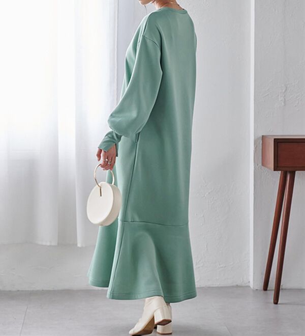 RANAN（ラナン）の「＜ＨＩＧＨ　ＳＰＥＣ＞毛玉になりにくい！ペプラムデザインワンピース（その他ワンピース）」｜詳細画像