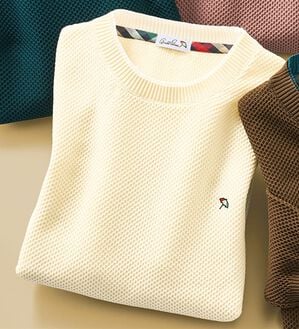 「＜アーノルド　パーマー＞立体編みレイヤードセーター（メンズニット・セーター）」｜オフホワイト