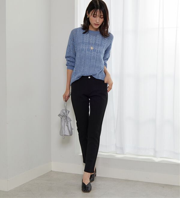 BELLUNA（ベルーナ）の「【選べる2丈】きれい見えボンディングスリムパンツ（フルレングスパンツ）」｜詳細画像