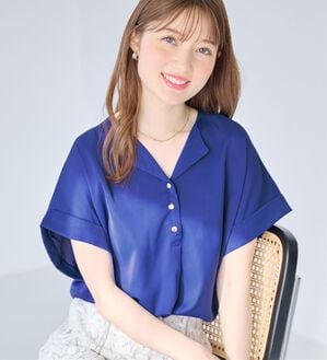 alotta（アロッタ）の「衿デザイン大人上品とろみブラウス（ブラウス）」｜詳細画像