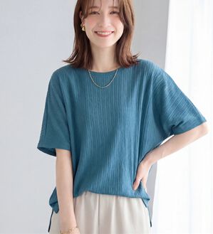 Viola e Viola（ヴィオラ エ ヴィオラ）の「ひんやり多機能ランダムテレコドルマントップス（カットソー）」｜詳細画像