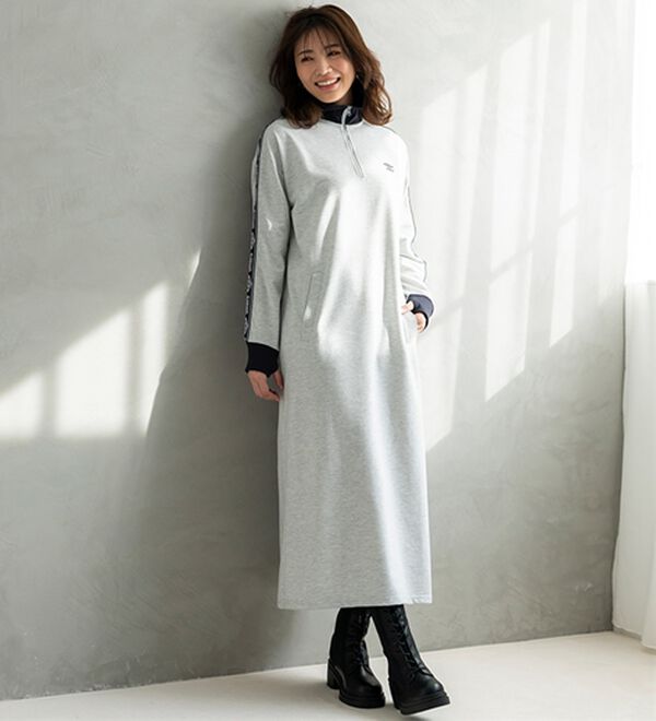 BELLUNA（ベルーナ）の「【ｕｍｂｒｏ】ジッパーワンピース（ロングワンピース）」｜詳細画像