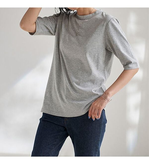 BELLUNA（ベルーナ）の「綿１００％抗菌防臭汗ジミ対策プルオーバー（カットソー）」｜詳細画像