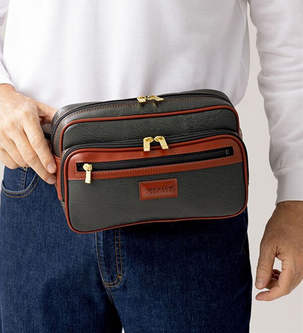 「＜ダンロップ・リファインド＞豊岡製２ＷＡＹ多機能ウエストバッグ（メンズボディバッグ・ウエストポーチ）」｜詳細画像