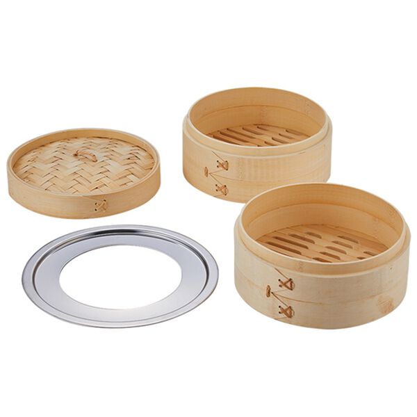 「せいろ２１ｃｍ２段ステンレス受け台付（調理器具）」｜詳細画像