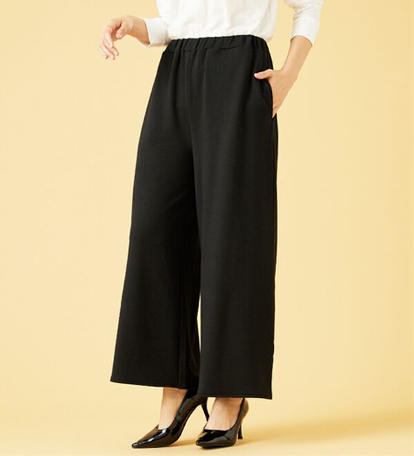 BELLUNA（ベルーナ）の「ウエスト楽々！キレイ見えワイドパンツ（ワイドパンツ・ガウチョ）」｜詳細画像