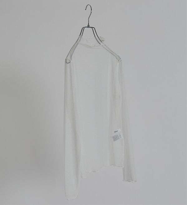 BELLUNA（ベルーナ）の「【低身長さん向け】ドット柄チュールインナー（カットソー）」｜オフ白