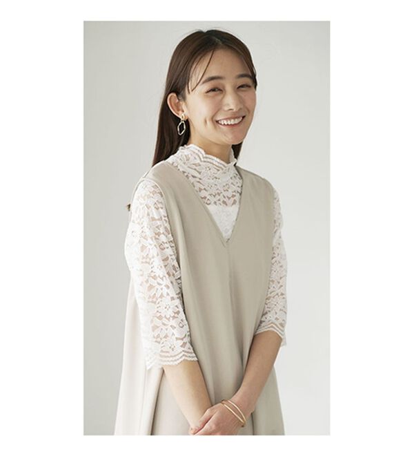 BELLUNA（ベルーナ）の「脱Ｔシャツレースインナー（ブラウス）」｜詳細画像