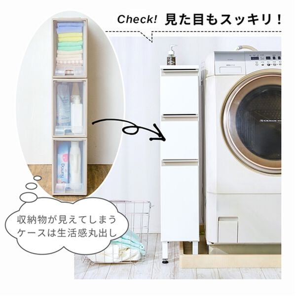 iellio（イエリオ）の「脚付すき間ランドリーワゴン（ランドリーラック・収納）」｜詳細画像