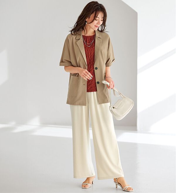 BELLUNA（ベルーナ）の「ポコポコ素材裾ドロストプルオーバー（カットソー）」｜詳細画像