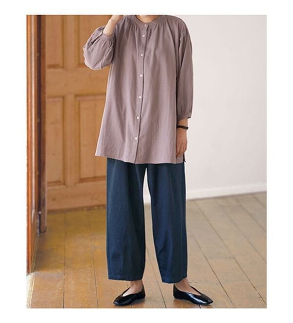 BELLUNA（ベルーナ）の「綿１００％やわらかチノゆったりパンツ（ワイドパンツ・ガウチョ）」｜詳細画像