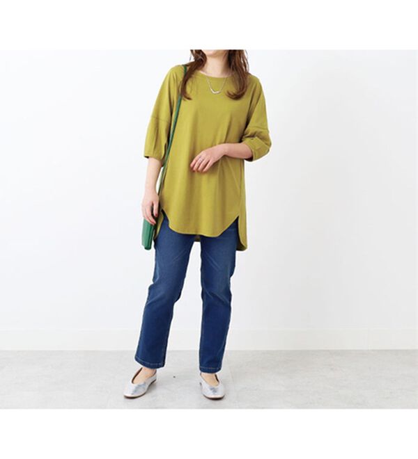 BELLUNA（ベルーナ）の「スリットデザインふんわり袖チュニック（チュニック）」｜詳細画像