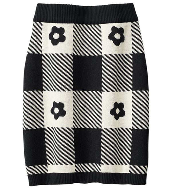 RANAN（ラナン）の「ジャカードニットスカート＜ｍａｒｉｅ　Ｃｌａｉｒｅ　ＳＰＯＲＴ＞（ひざ丈スカート）」｜詳細画像