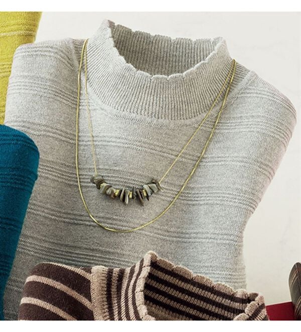 ルフラン（ルフラン）の「洗えるウール混ふんわりセーター（ニット・セーター）」｜グレー