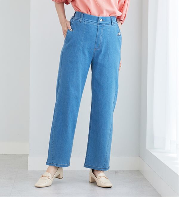 BELLUNA（ベルーナ）の「バルーンシルエットデニムパンツ（ワイドパンツ・ガウチョ）」｜詳細画像