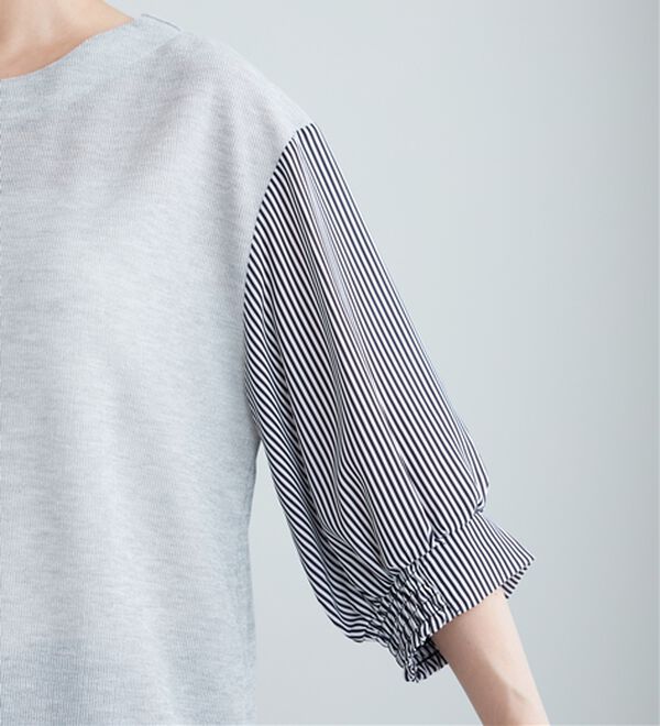 BELLUNA（ベルーナ）の「ラメ調素材シャツフェイクチュニック（チュニック）」｜詳細画像