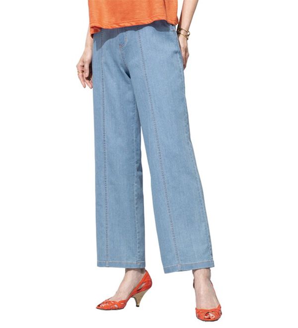 ルフラン（ルフラン）の「涼感翡翠（ひすい）　美脚ジーンズ（フルレングスパンツ）」｜詳細画像