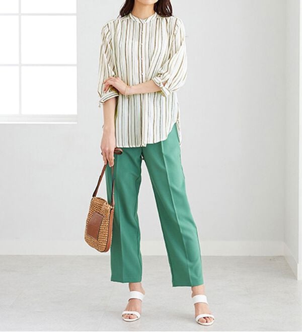 BELLUNA（ベルーナ）の「涼感やわらか袖リボンシャツチュニック（チュニック）」｜詳細画像