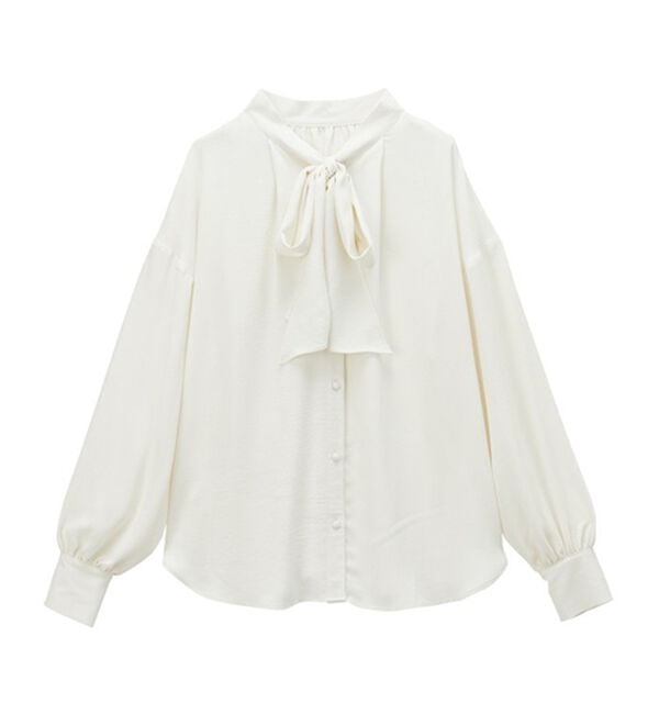 GeeRA（ジーラ）の「前後２ｗａｙボウタイブラウス（ブラウス）」｜詳細画像