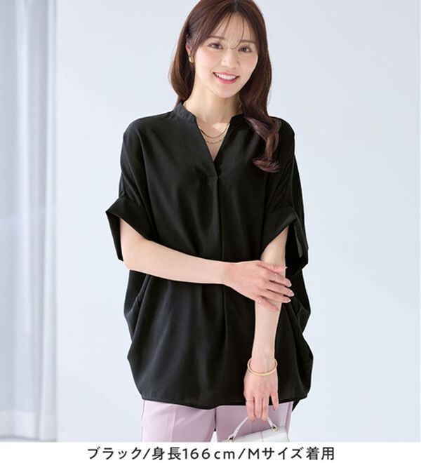 alotta（アロッタ）の「サイドタックゆるドルマンとろみブラウス（ブラウス）」｜詳細画像