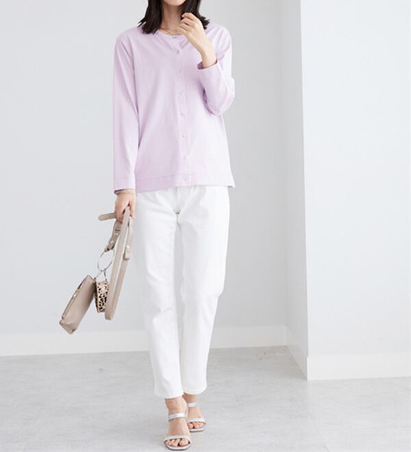 BELLUNA（ベルーナ）の「【接触冷感】ヒンヤリＵＶ対策クルーネックカーディガン（その他カーディガン）」｜詳細画像