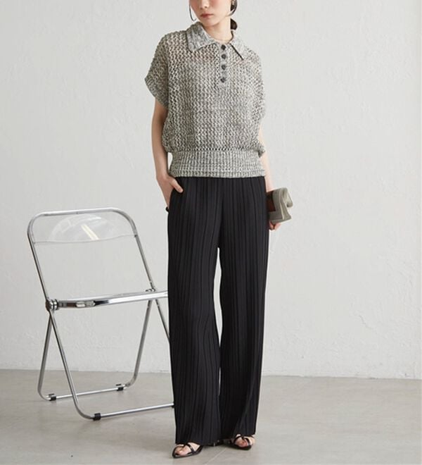 RANAN（ラナン）の「セミワイドプリーツイージーパンツ（フルレングスパンツ）」｜詳細画像