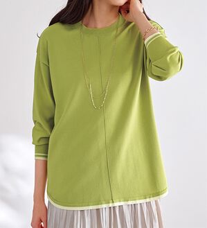 BELLUNA（ベルーナ）の「配色デザインニットプルオーバー（ニット・セーター）」｜詳細画像