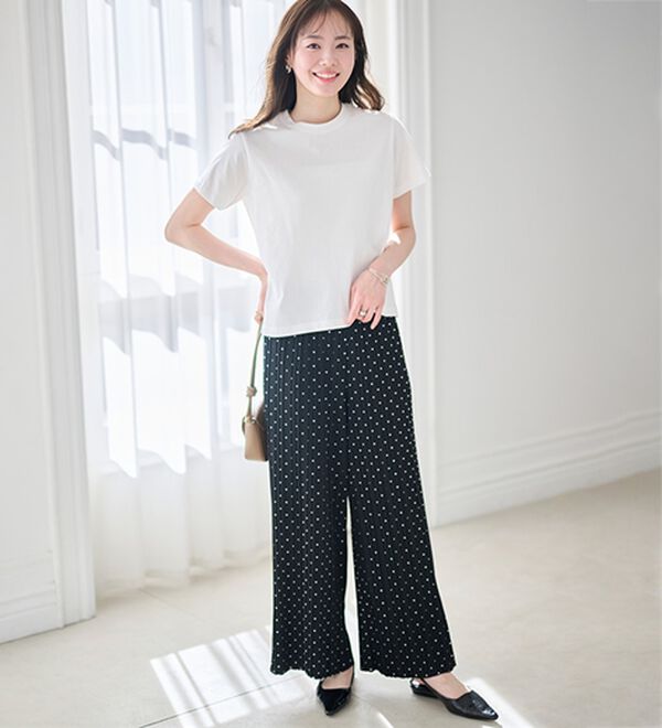 RANAN（ラナン）の「【5つの機能付】ひんやり着回し抜群ベーシックＴシャツ＜選べる着丈＞（Tシャツ）」｜詳細画像