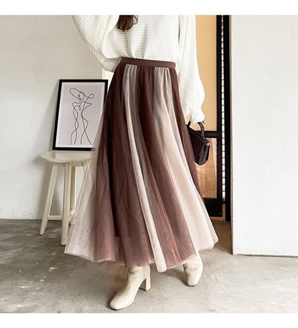 GeeRA（ジーラ）の「フレアーチュールロングスカート（ロングスカート）」｜詳細画像