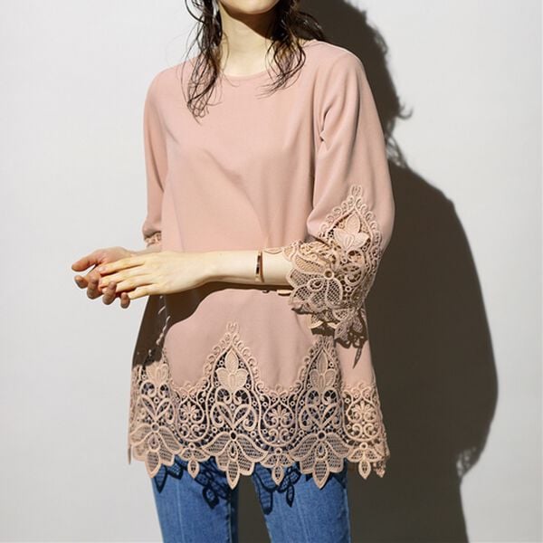 RANAN（ラナン）の「裾レース使いチュニック（チュニック）」｜詳細画像