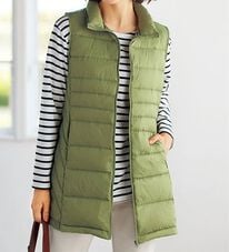 BELLUNA（ベルーナ）の「洗える！軽量ダウンロングベスト（ポーチ付）（ベスト）」