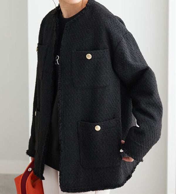 BELLUNA（ベルーナ）の「ツイードノーカラージャケット（ノーカラージャケット）」｜詳細画像