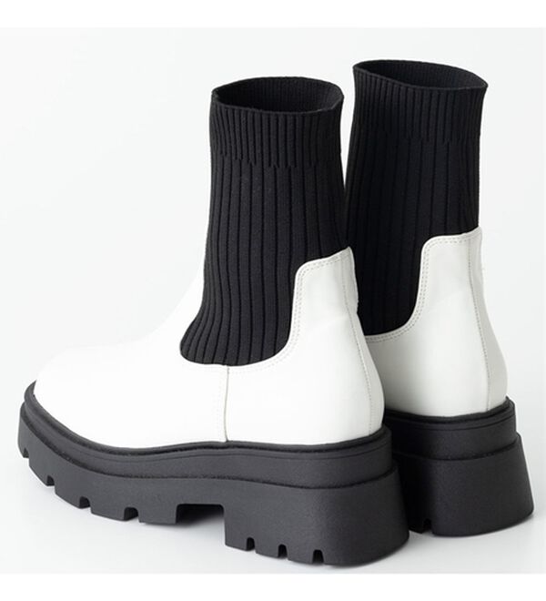RANAN（ラナン）の「ニット切替厚底ソックスブーツ（ブーツ）」｜詳細画像