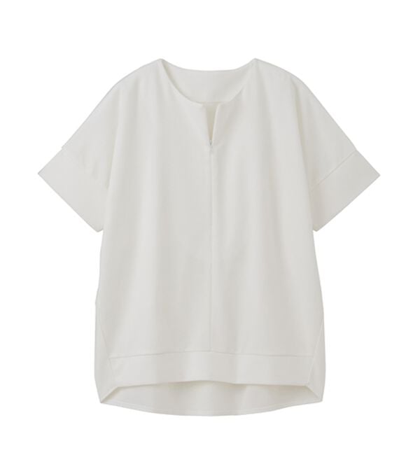 RANAN（ラナン）の「【4つの機能付】ひんやりハーフジップコクーンチュニック（チュニック）」｜詳細画像