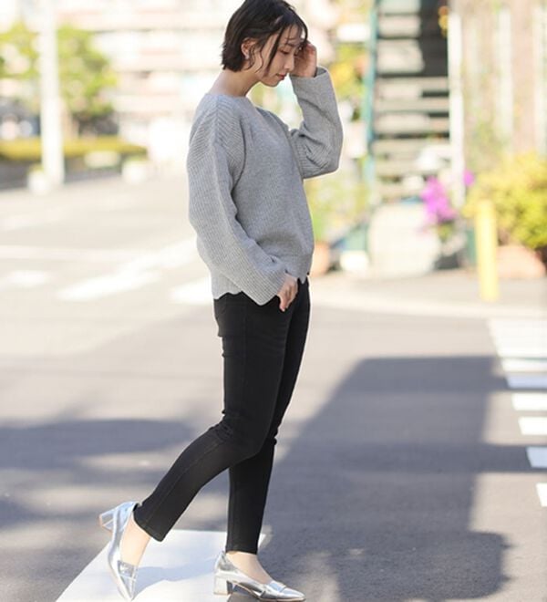 A HAPPY MARILYN（アハッピーマリリン）の「【Ｍ～８Ｌ】【選べる丈】魔法の美ライン ストレッチ スキニー デニムパンツ（スリム・スキニーパンツ）」｜詳細画像