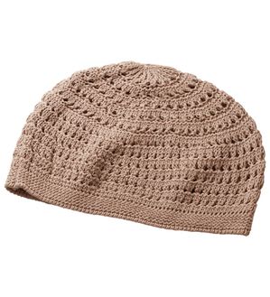 「日本製シルク１００％ニットワッチ（メンズ帽子）」｜ベージュ