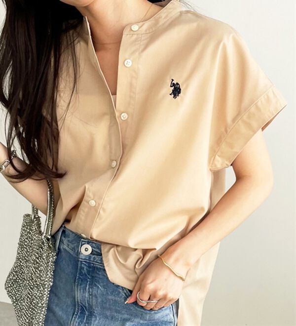 GeeRA（ジーラ）の「【ＵＳ．ＰＯＬＯ．ＡＳＳＮ】フレンチスリーブシャツ（シャツ）」｜詳細画像