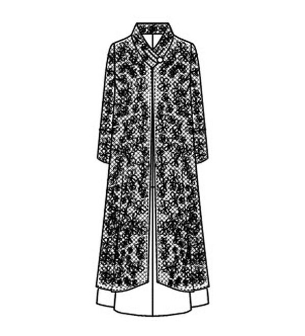 ルフラン（ルフラン）の「重ね着風総レースワンピース（ブラックフォーマル（喪服・礼服））」｜詳細画像