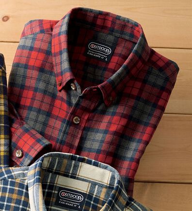 「＜アウトドアプロダクツ＞ふんわり起毛柔らかチェックネルシャツ（メンズシャツ）」