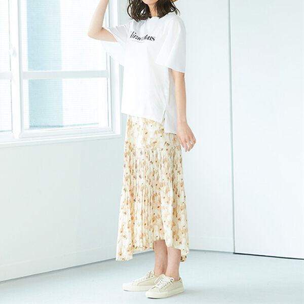 ぼかし花柄プリーツスカート - ベルーナ【公式】