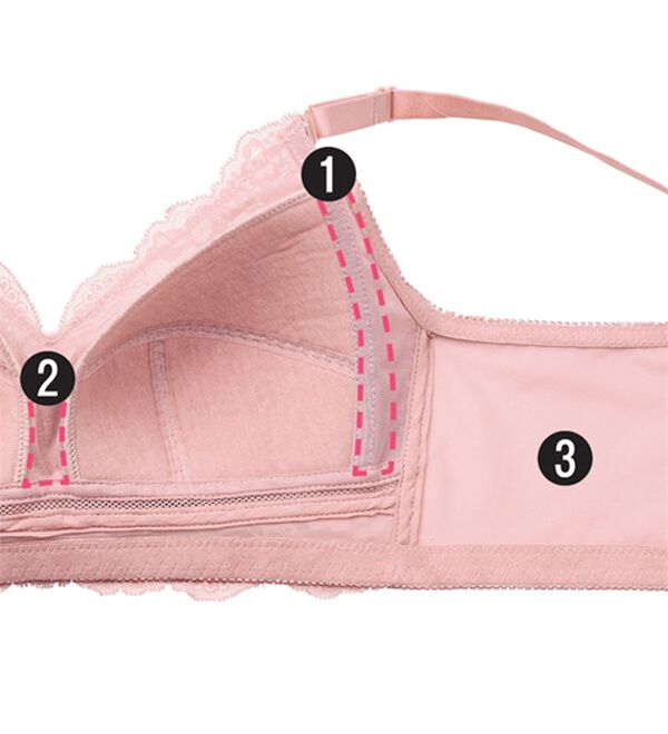 LAVIENNE（ラヴィエンヌ）の「【３色組】楽に華やかシルエットブラ（ブラジャー）」｜詳細画像